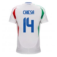 Taliansko Federico Chiesa #14 Vonkajší futbalový dres ME 2024 Krátky Rukáv